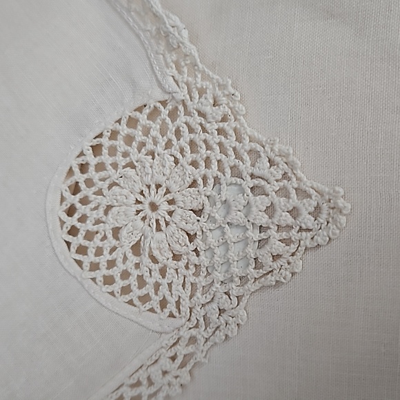 Cotton Cream Napkins Crochet Edge Set of 6 - Picture 4 of 4